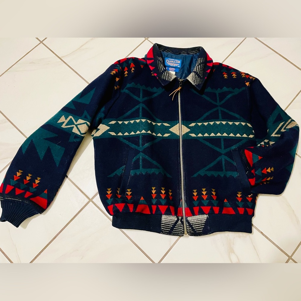 Pendleton 1990’s Vintage Wool Aztec Print Jacket.